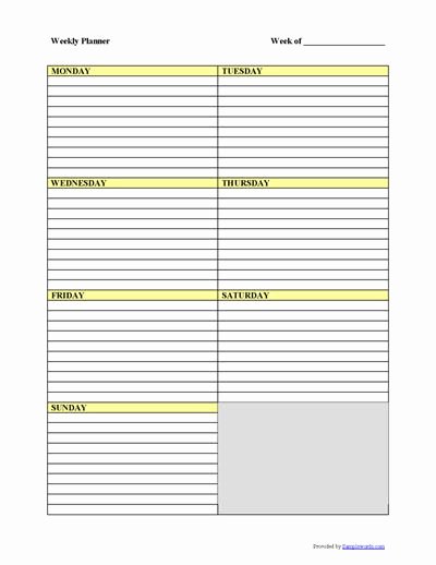Weekly to Do List Template Pdf