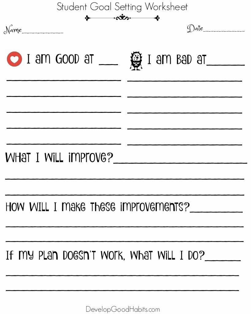 Weight Loss Goal Setting Template