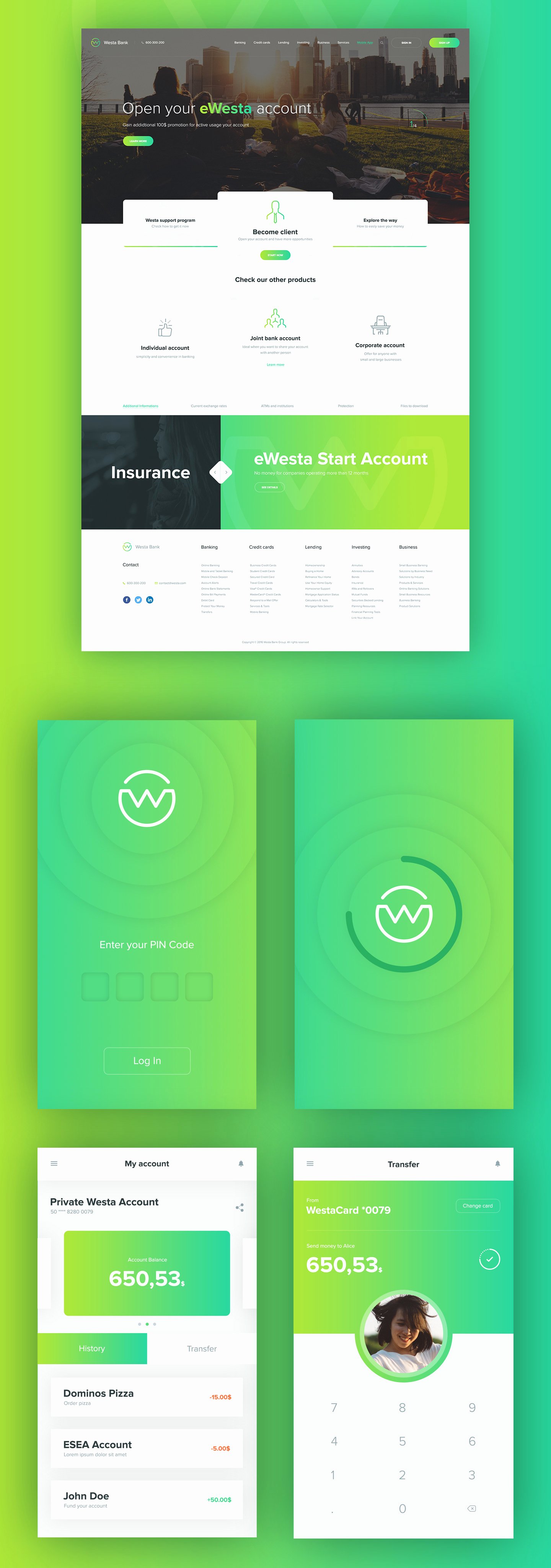 Westa Free Psd Template and Mobile App 72pxdesigns