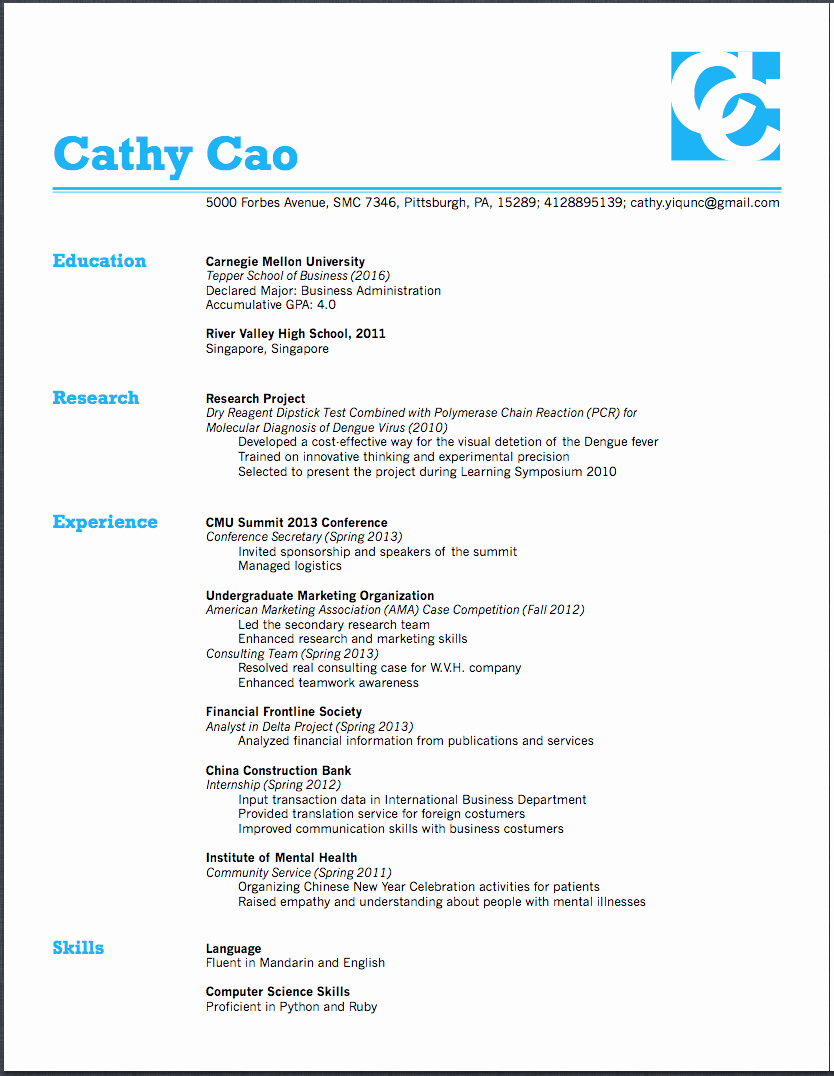 What Font is Good for A Resume