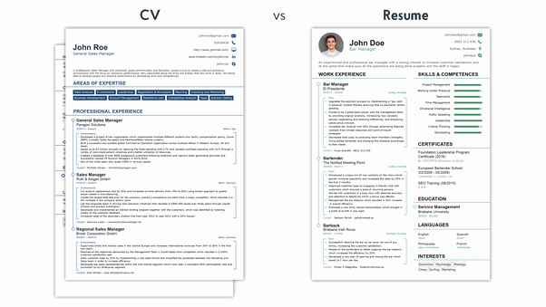 What is the Difference Between Cv and Resume Quora