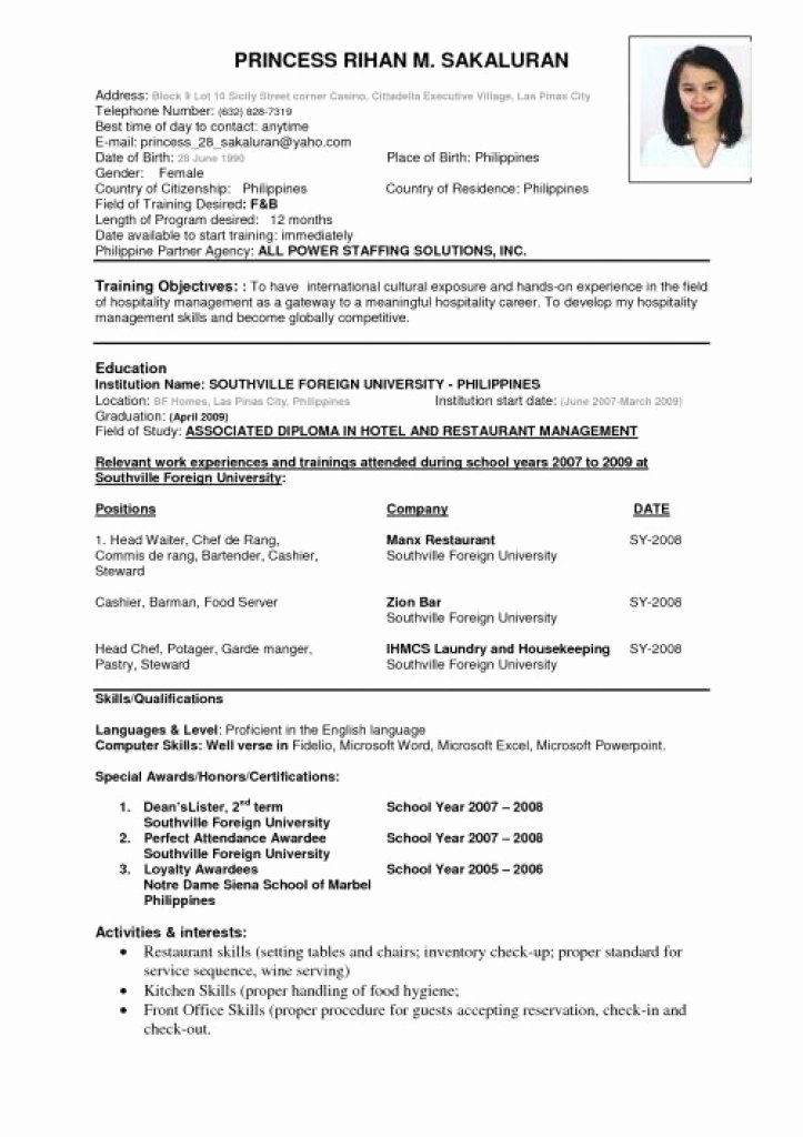 What is the Proper format for A Resume