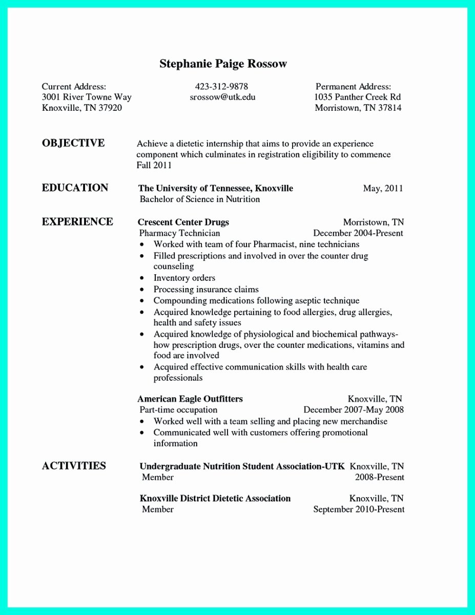 what objectives to mention in certified pharmacy technician resume