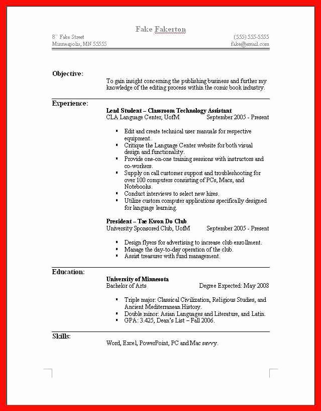 What Should A Resume Have