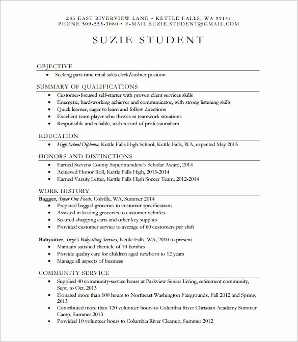 What Should A Resume Look Like for A Highschool Student