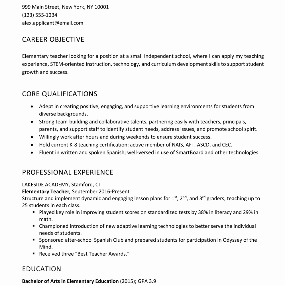What to Include In A Resume Career Highlights Section