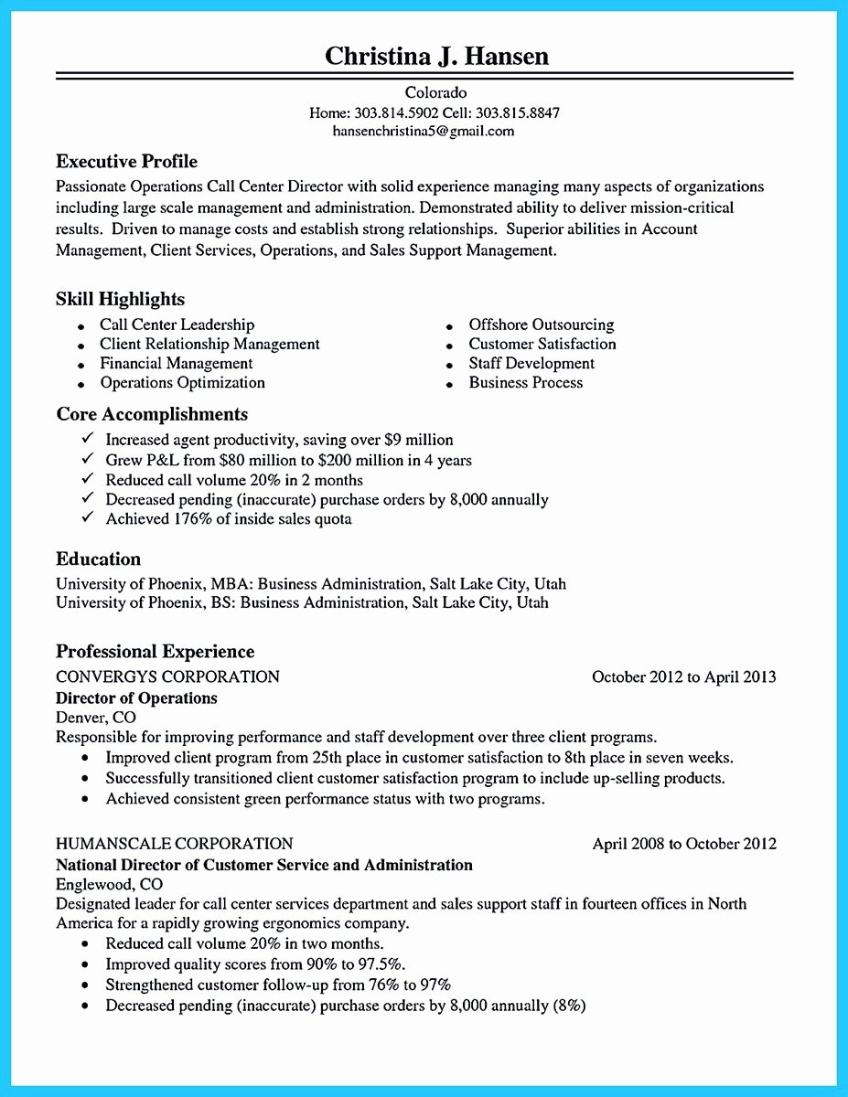 What Will You Do to Make the Best Call Center Resume so