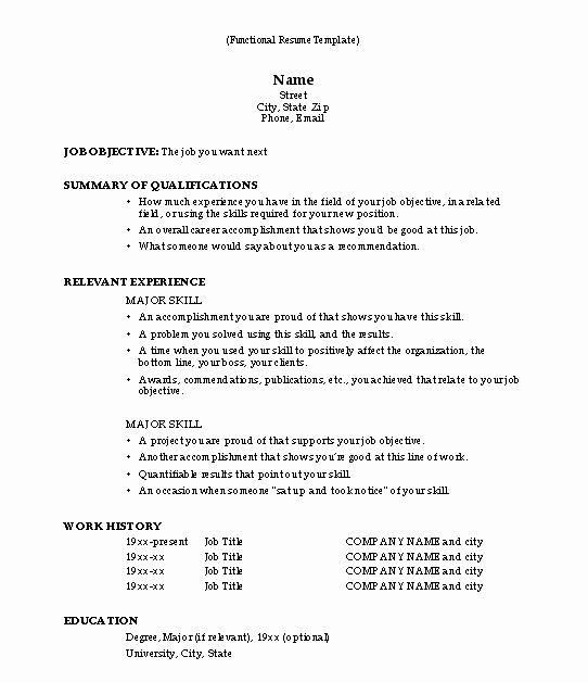 When to Use This Functional Resume Template Susan