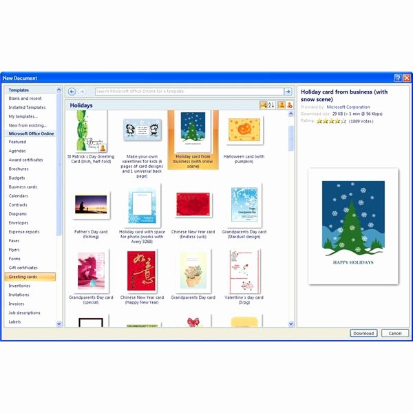 Where to Find Free Microsoft Fice Greeting Card Templates
