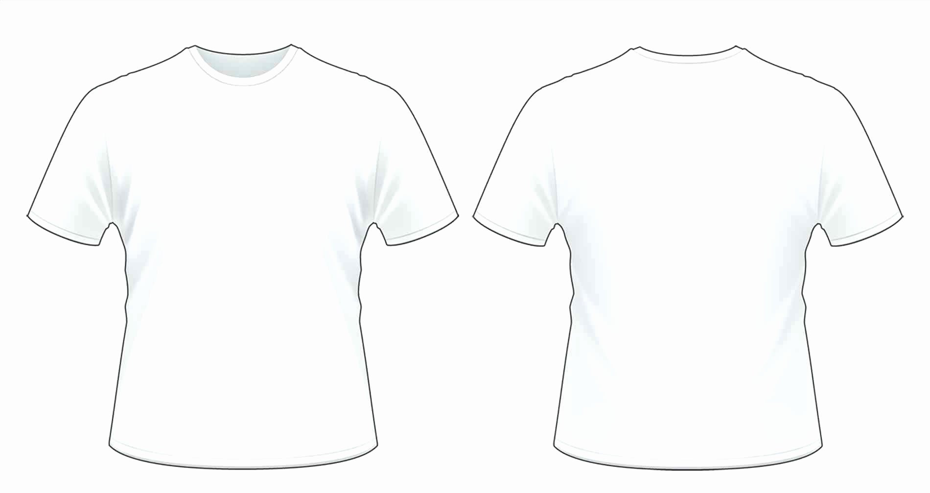 White T Shirt Front and Back Template
