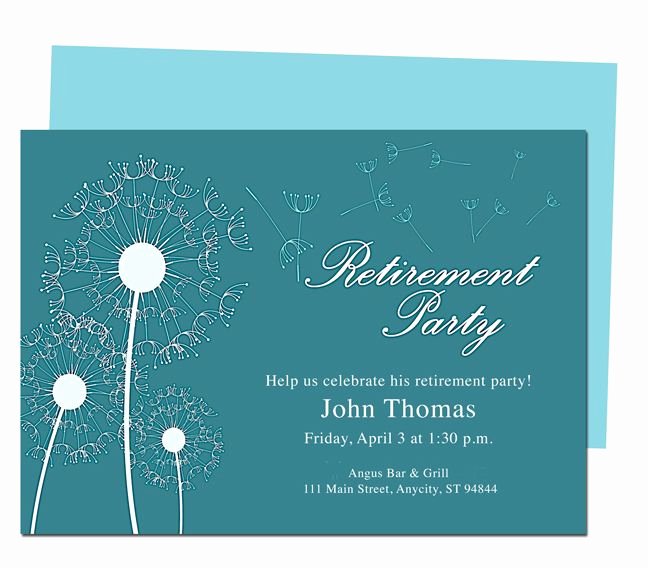 Winds Retirement Party Invitation Templates Diy Printable