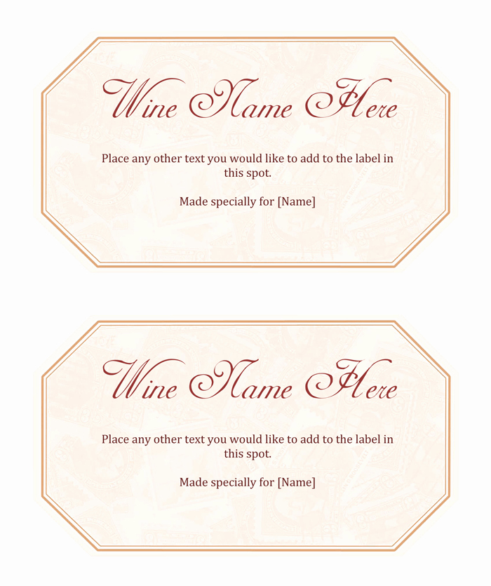 Wine Label Template Make Your Own Wine Labels