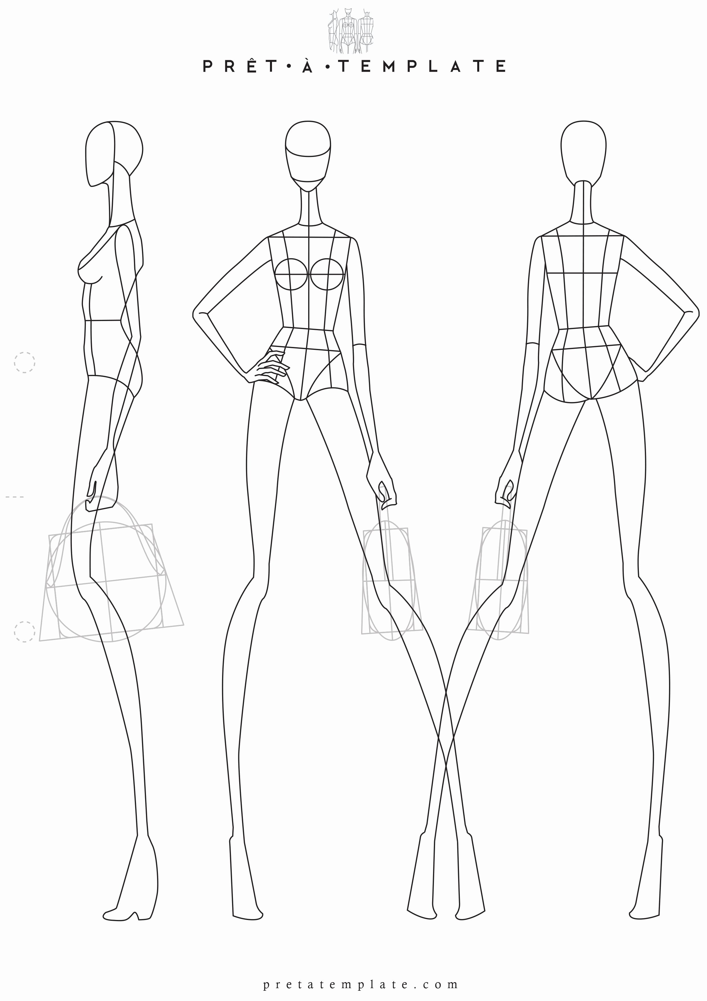 Woman Body Figure Fashion Template D I Y Your Own Fashion
