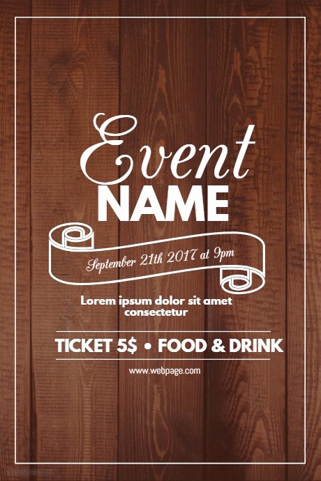 Wood event Flyer Template