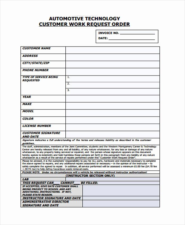 work order templates