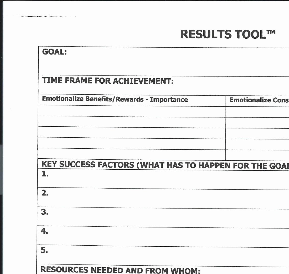 business goal setting worksheet