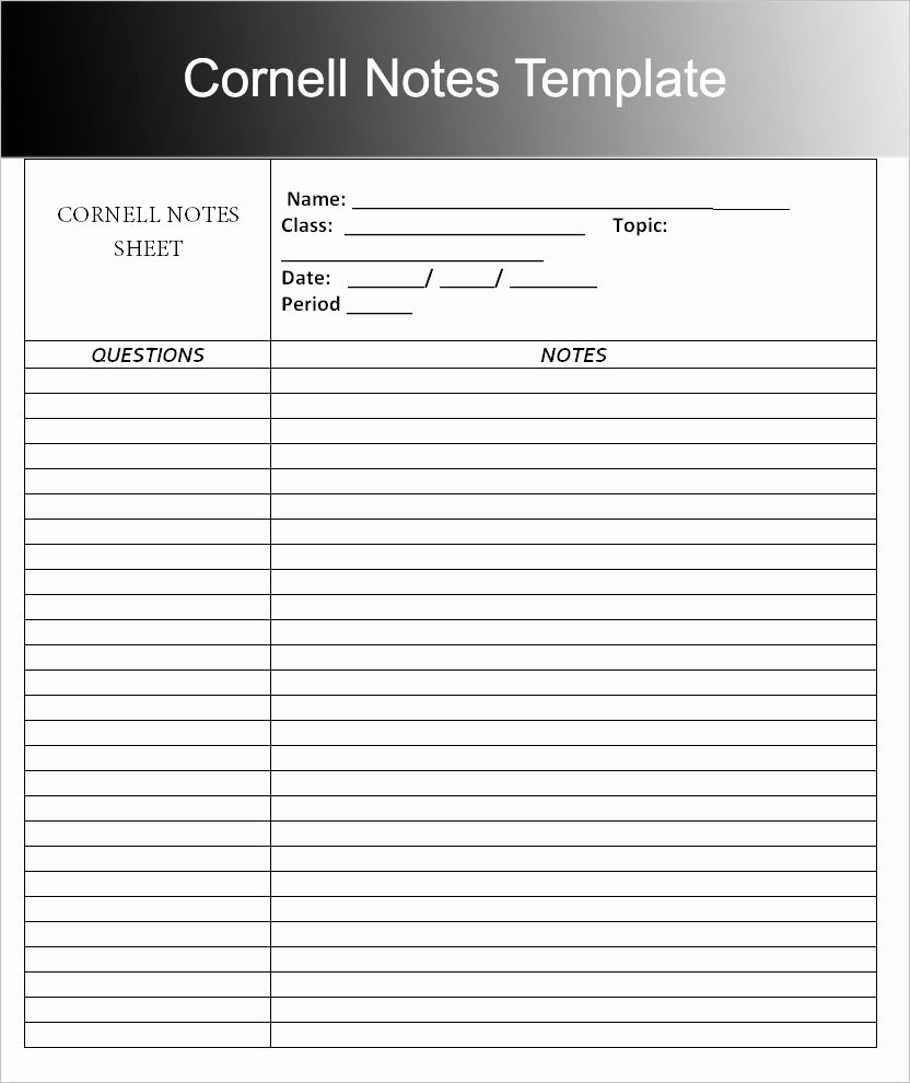 Worksheet Cornell Notes Template Worksheet Fun Worksheet