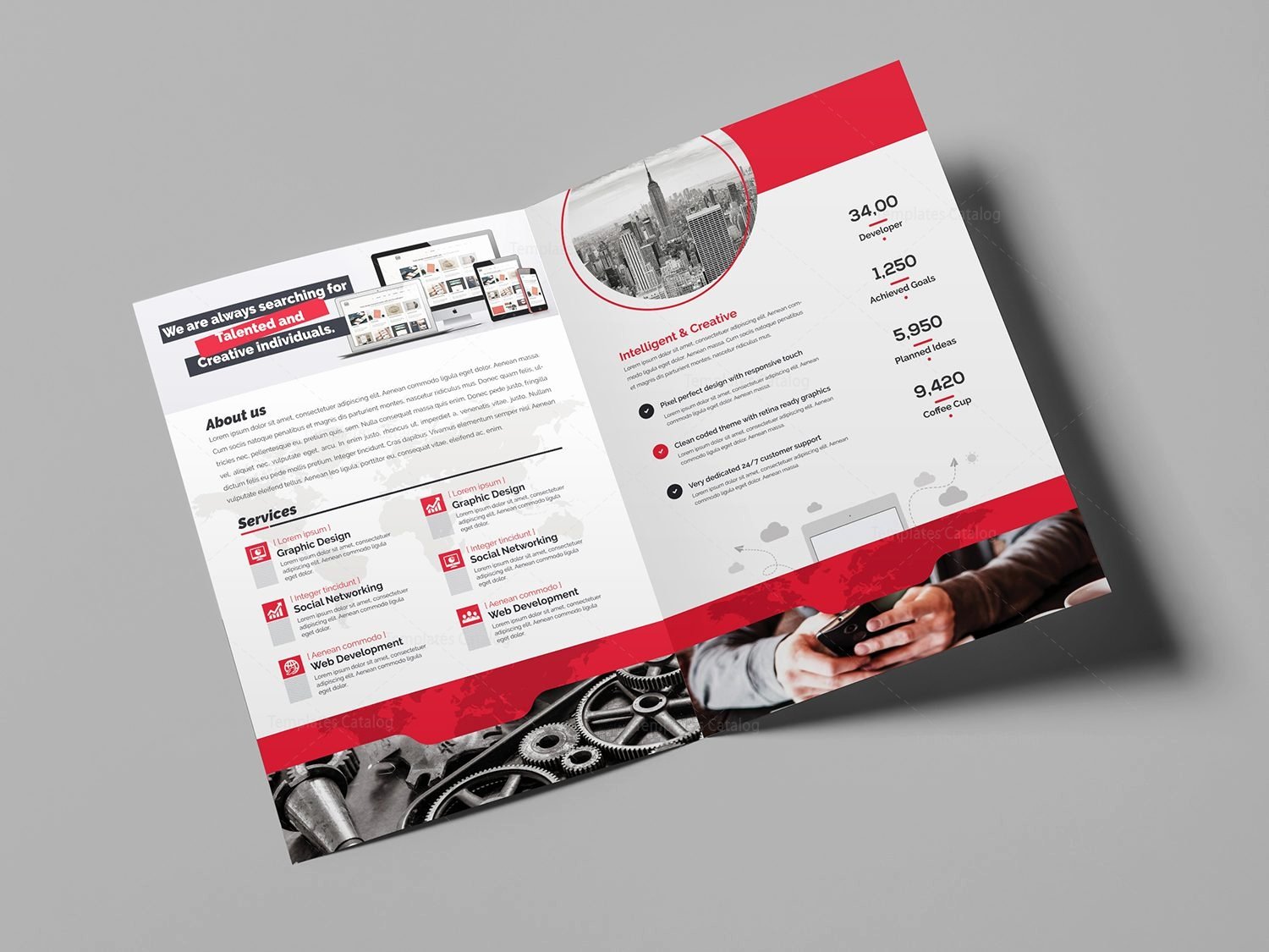 World Bi Fold Brochure Template Template Catalog