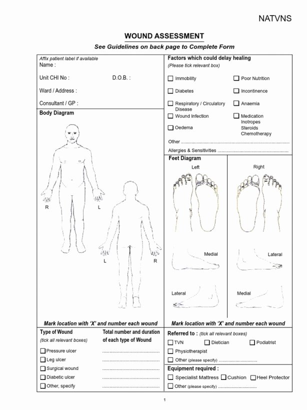 Wound Care Documentation Template