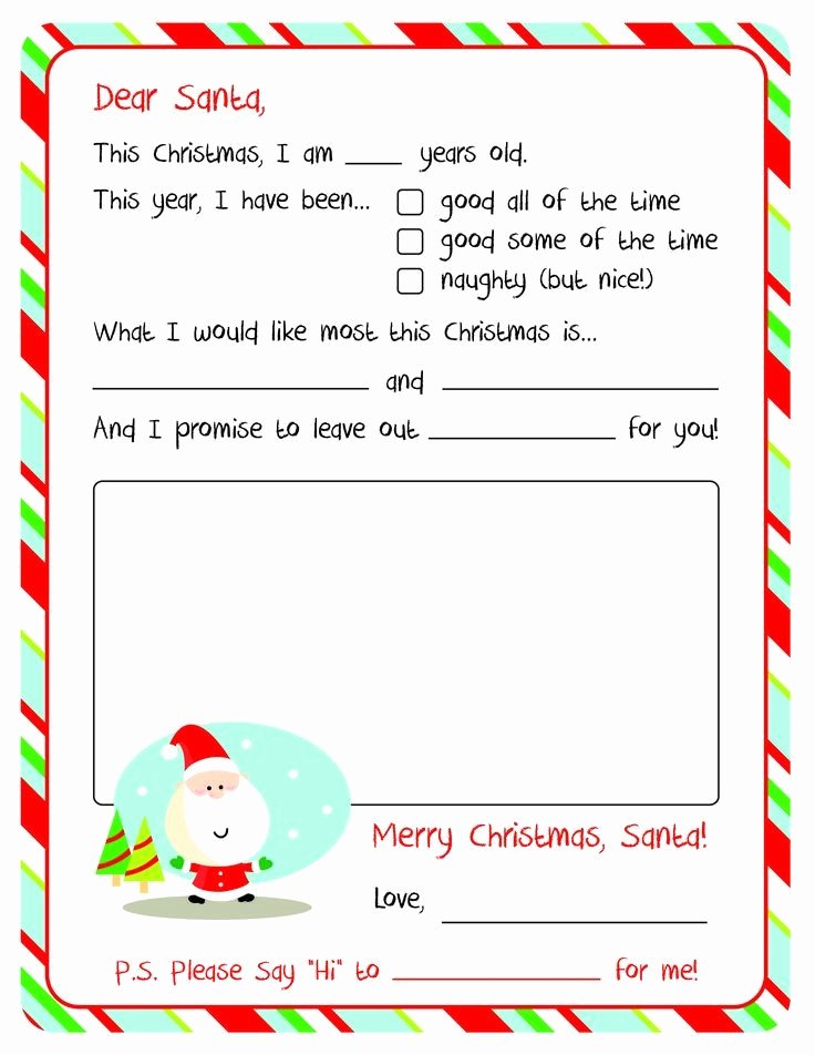 Write A Letter to Santa Line Free Sample Letter Template