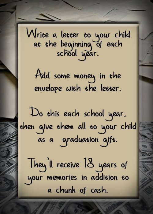 Write A Letter to Your Child for Graduation