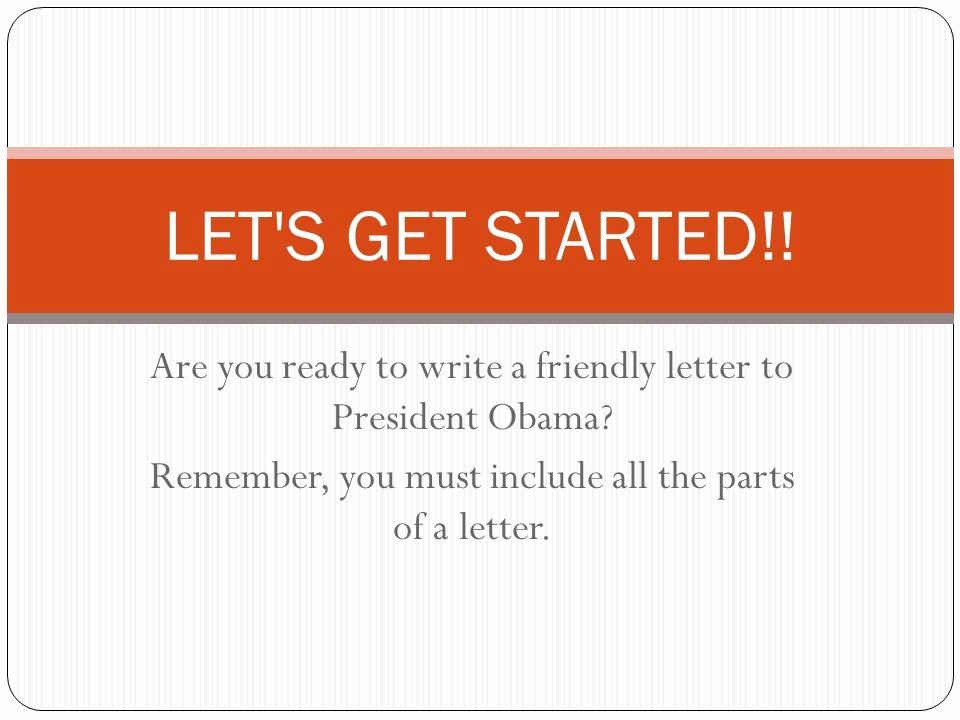 Writing A Friendly Letter Ppt Video Online