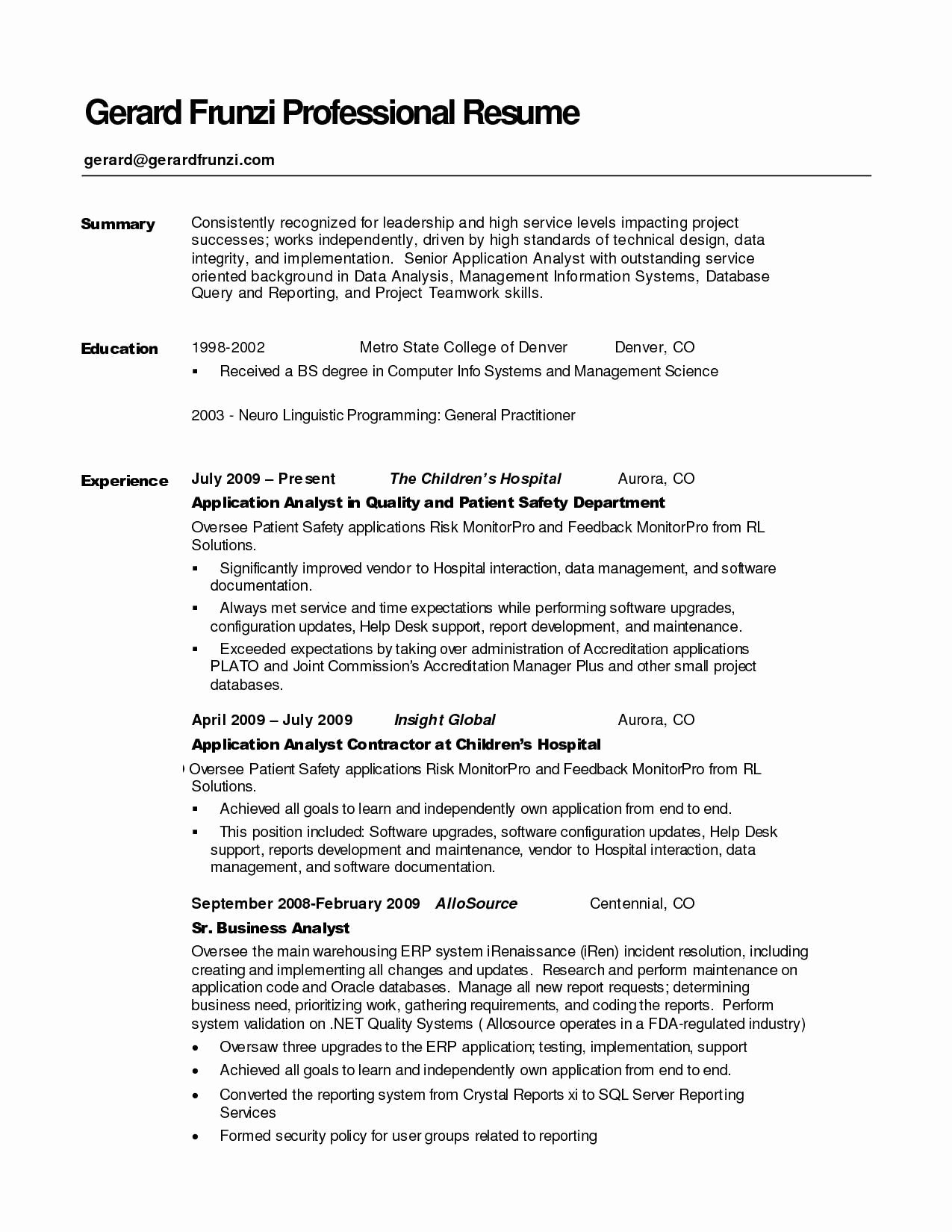 Writing A Good Summary for Resume How to Write An Writing