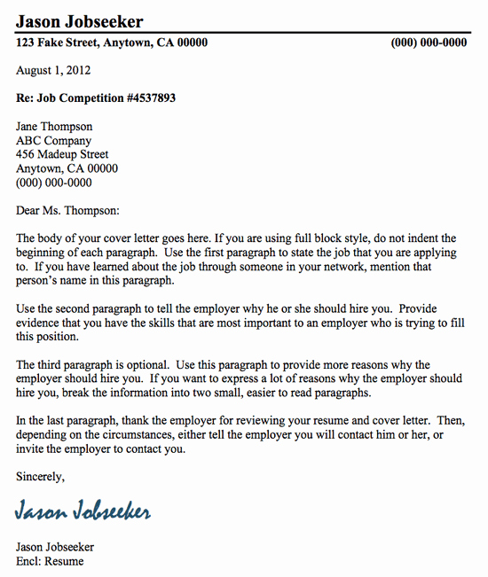 Writing Business Letters Correct Layout for Your Cover