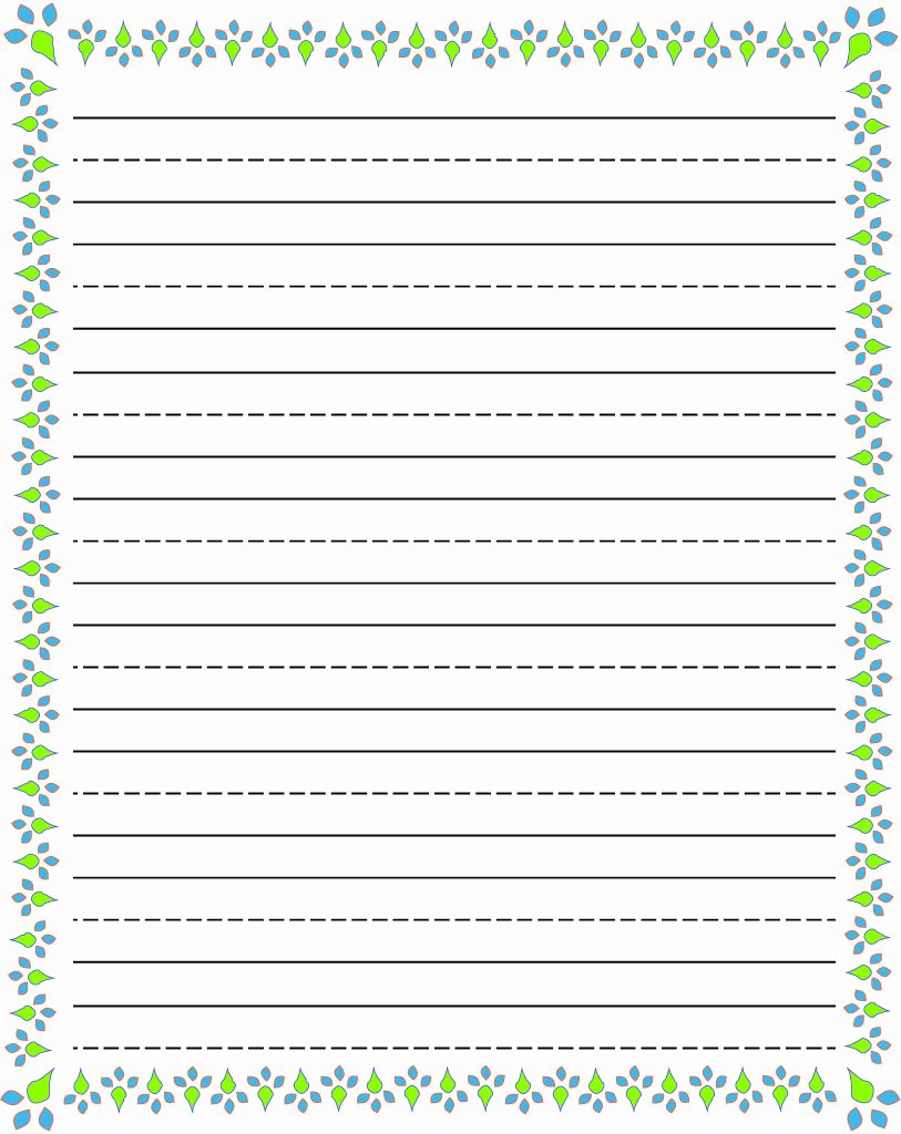 Writing Paper Printable for Kids