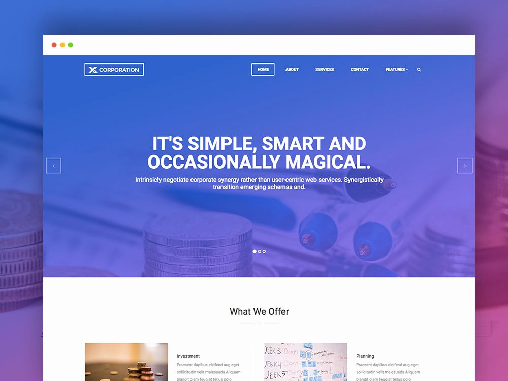 X Corporation Best Free Bootstrap HTML Template Uicookies
