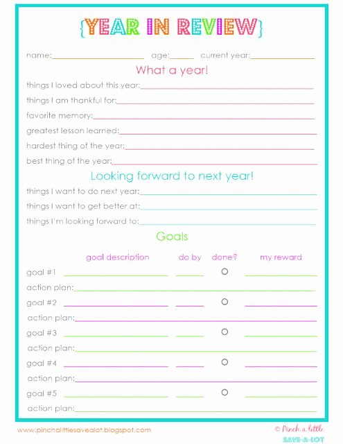 Year In Review Printable Good for Any Year Just Fill In